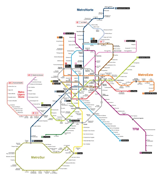 Mappa Metro Madrid