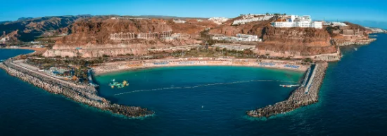 Playa de Amadores a Gran Canaria vista dall’alto