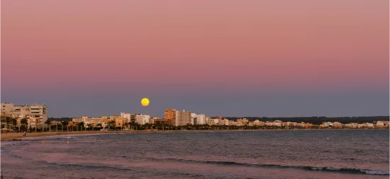 Can Pastilla a Maiorca al tramonto