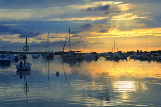 Tramonto sull’Estany des Peix a Formentera