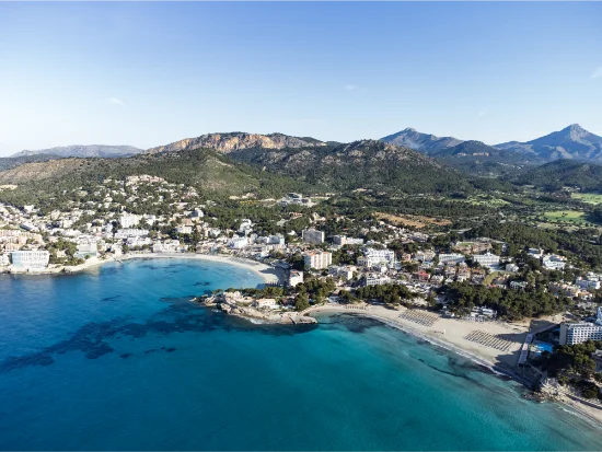 Paguera vista dall’alto a Maiorca