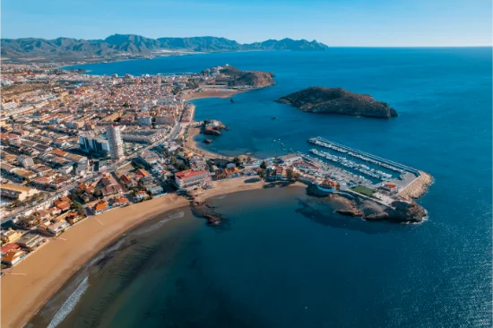 La costa di Aguilas nella Regione di Murcia