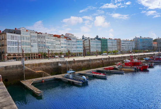 Il porto di A Coruña in Galizia