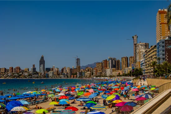 Benidorm e le sue spiagge viste dall’alto