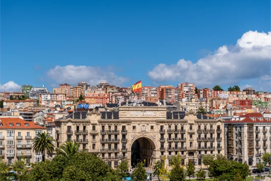 Panorama di Santander in estate