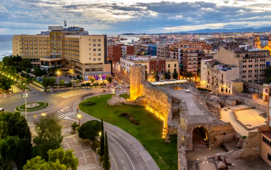 Panorama di Tarragona con le mura