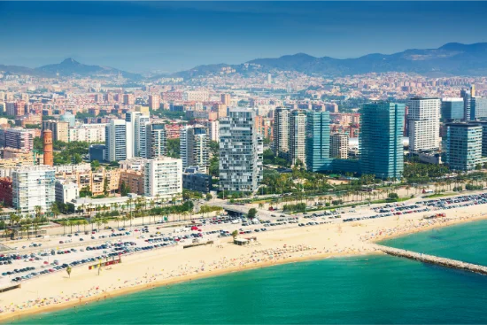Veduta aerea di Barcellona