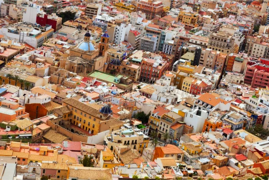 Vista del centro di Alicante